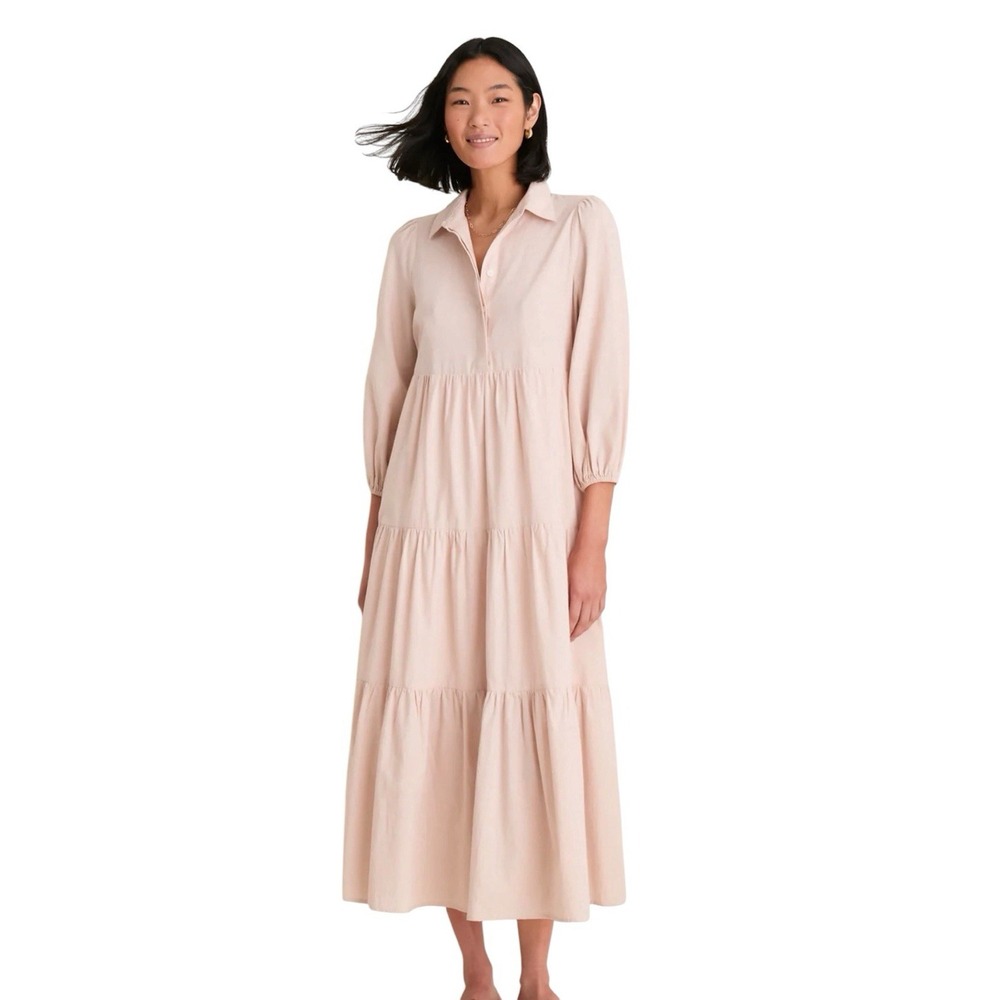 Tuckernuck POMANDER PLACE Mabel in Tan Sandstone Cotton Maxi Dress XXXL 3XL New!